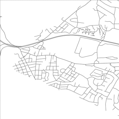 ROAD MAP OF SUFFERN, NEW YORK BY MAPBAKES