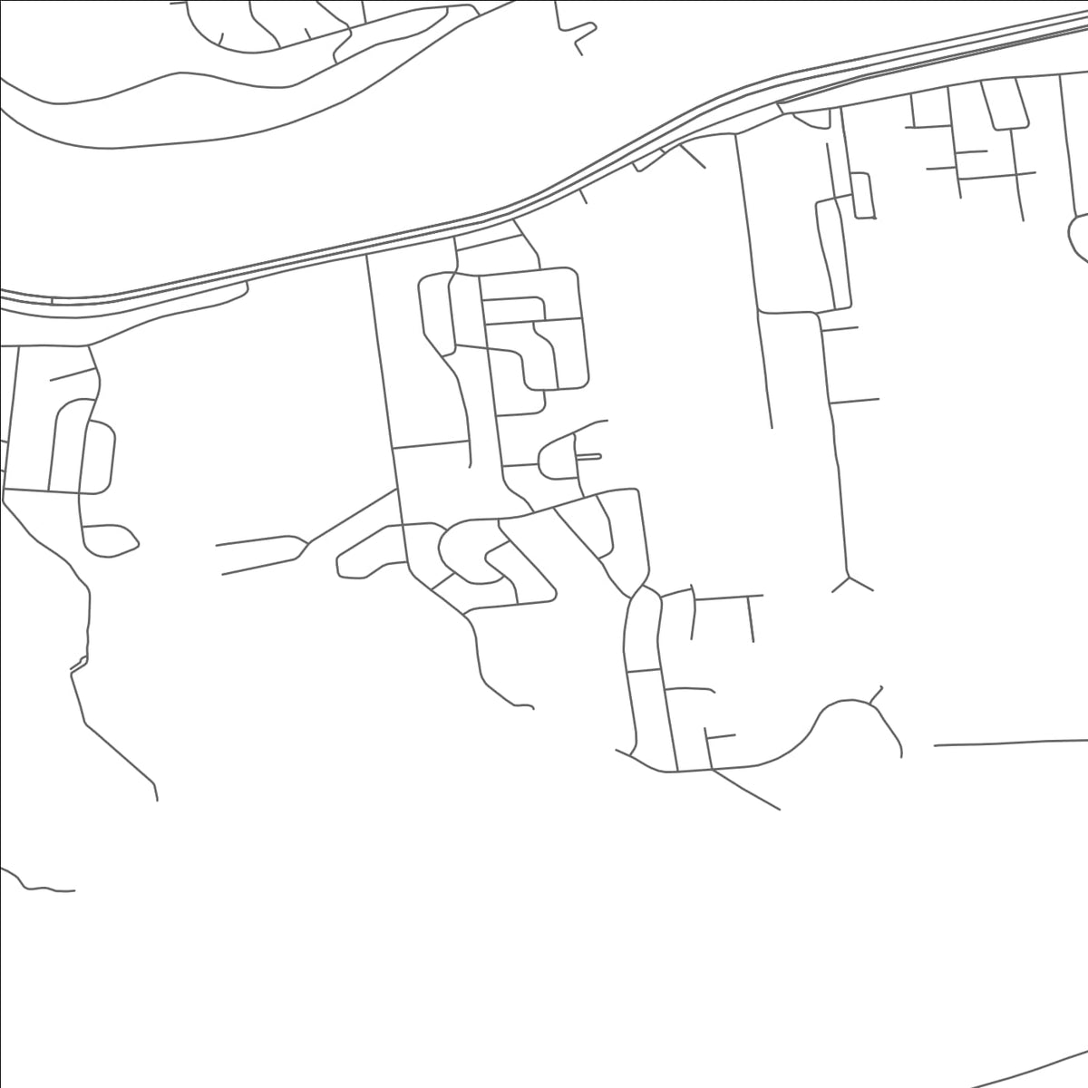 ROAD MAP OF TIOGA TERRACE, NEW YORK BY MAPBAKES
