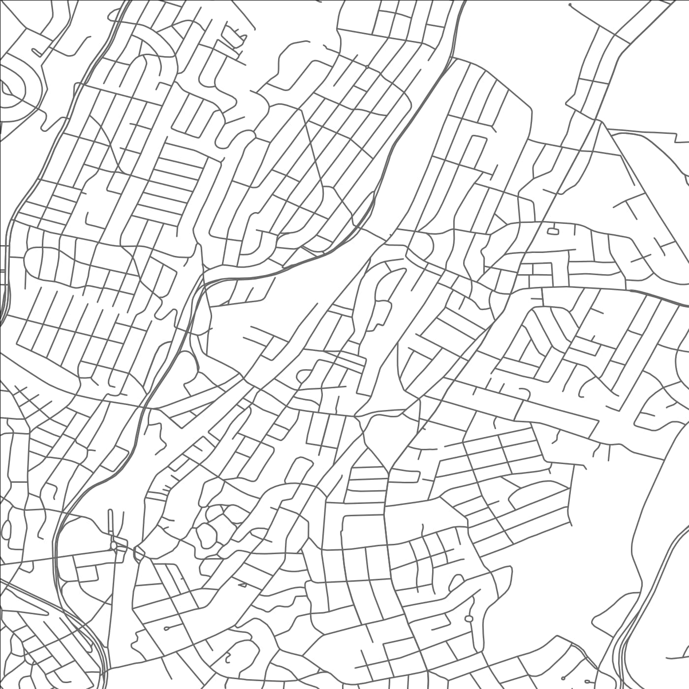 ROAD MAP OF TUCKAHOE, NEW YORK BY MAPBAKES