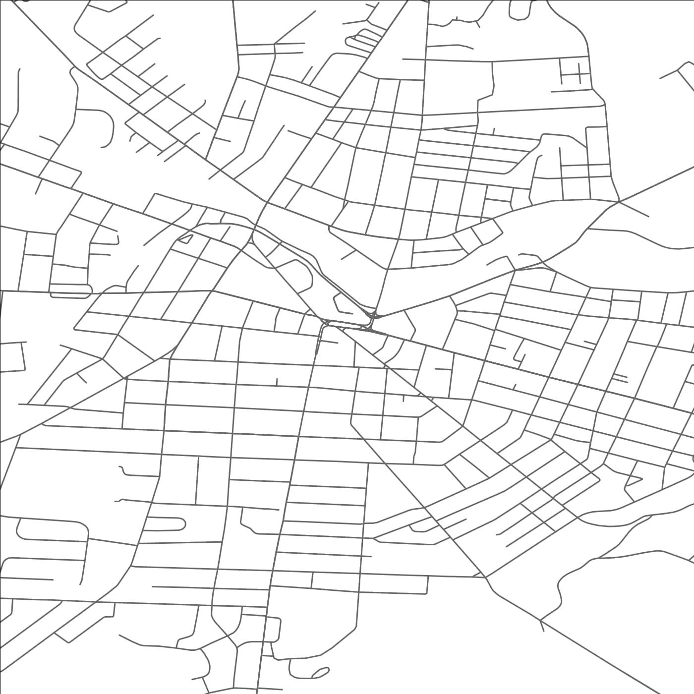 ROAD MAP OF WATERTOWN, NEW YORK BY MAPBAKES