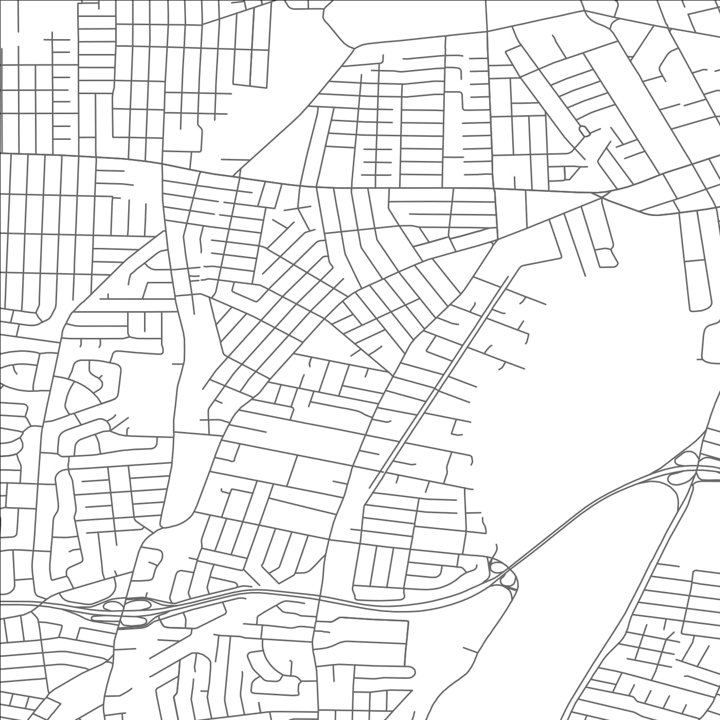 ROAD MAP OF WEST HEMPSTEAD, NEW YORK BY MAPBAKES