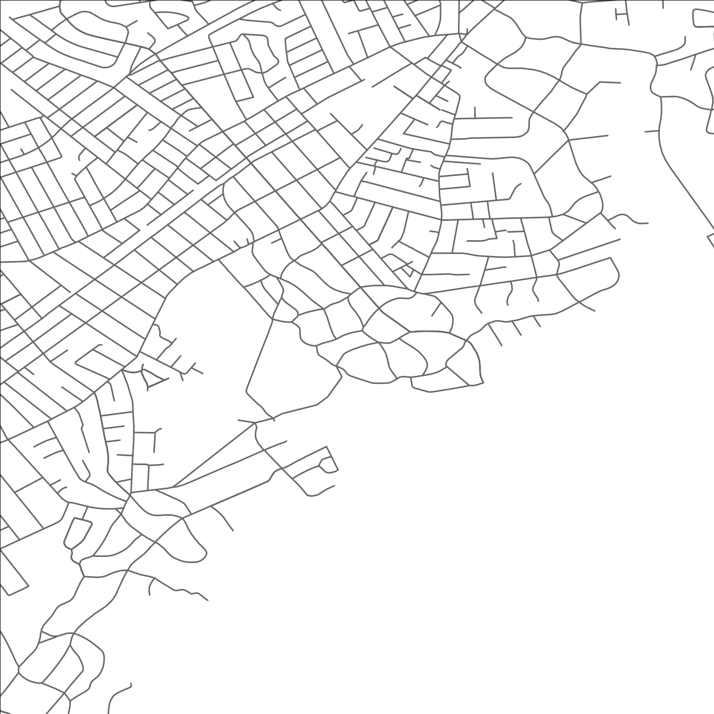 ROAD MAP OF WOODSBURGH, NEW YORK BY MAPBAKES