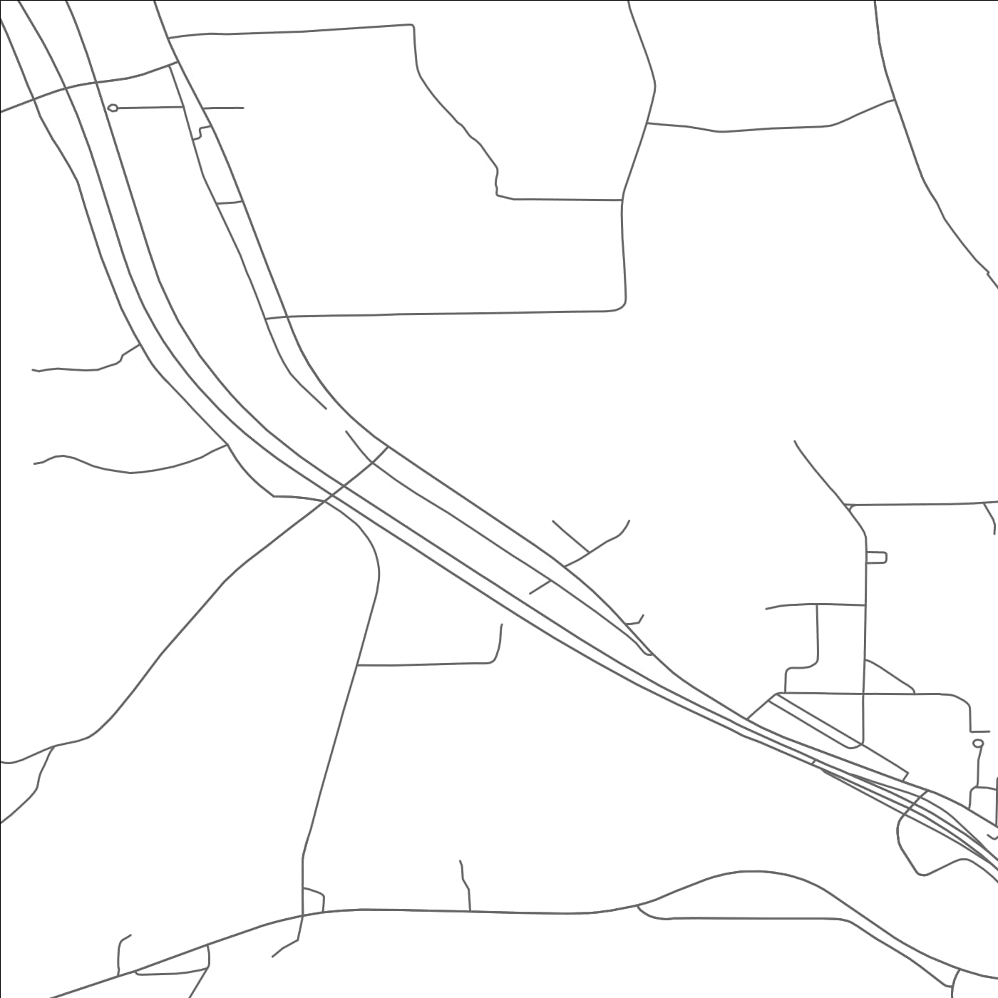 ROAD MAP OF WOODSVILLE, NEW YORK BY MAPBAKES