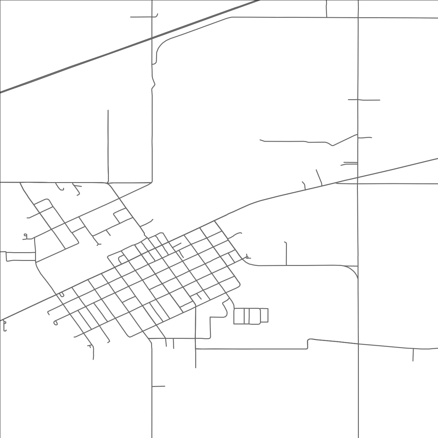 ROAD MAP OF AFTON, OKLAHOMA BY MAPBAKES