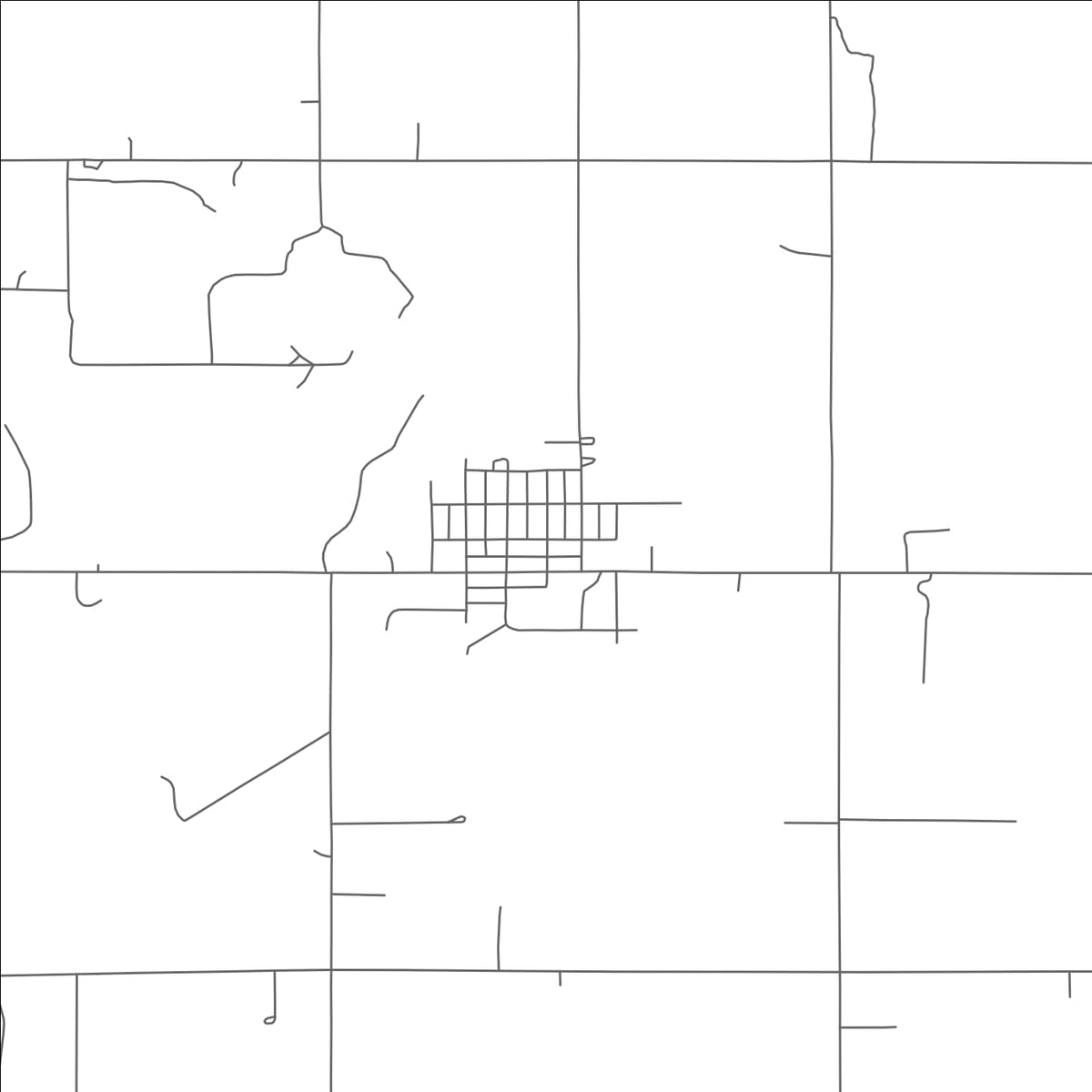 ROAD MAP OF AMES, OKLAHOMA BY MAPBAKES