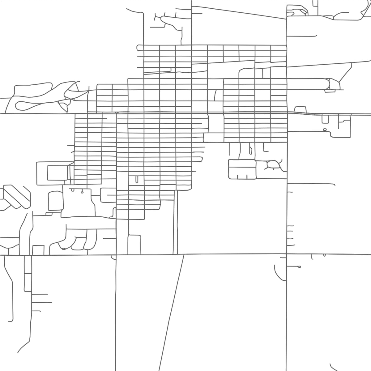 ROAD MAP OF ANADARKO, OKLAHOMA BY MAPBAKES