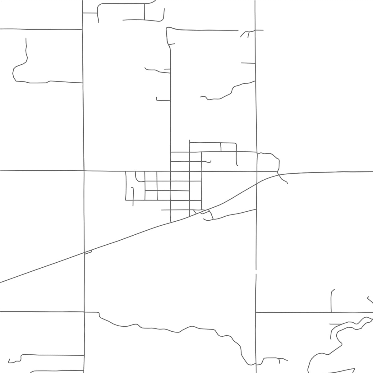 ROAD MAP OF ARCADIA, OKLAHOMA BY MAPBAKES