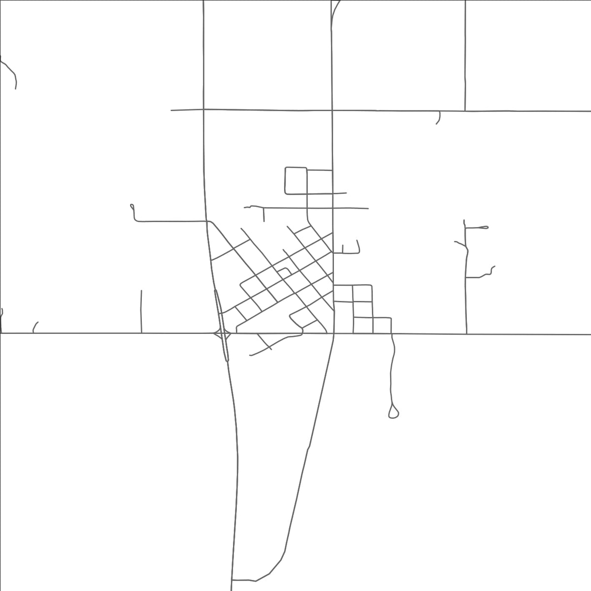 ROAD MAP OF ASHER, OKLAHOMA BY MAPBAKES