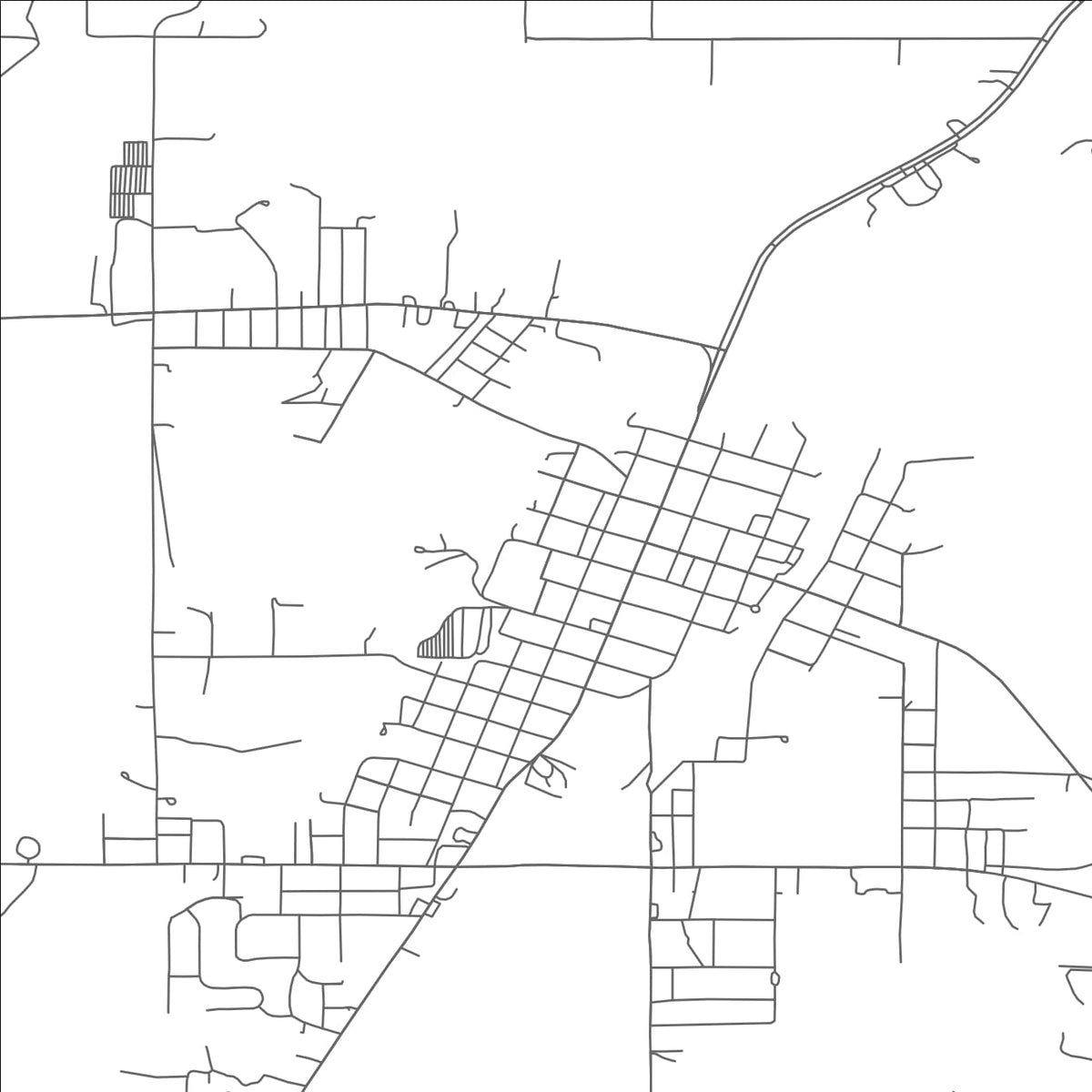 ROAD MAP OF ATOKA, OKLAHOMA BY MAPBAKES
