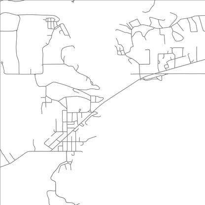 ROAD MAP OF BERNICE, OKLAHOMA BY MAPBAKES