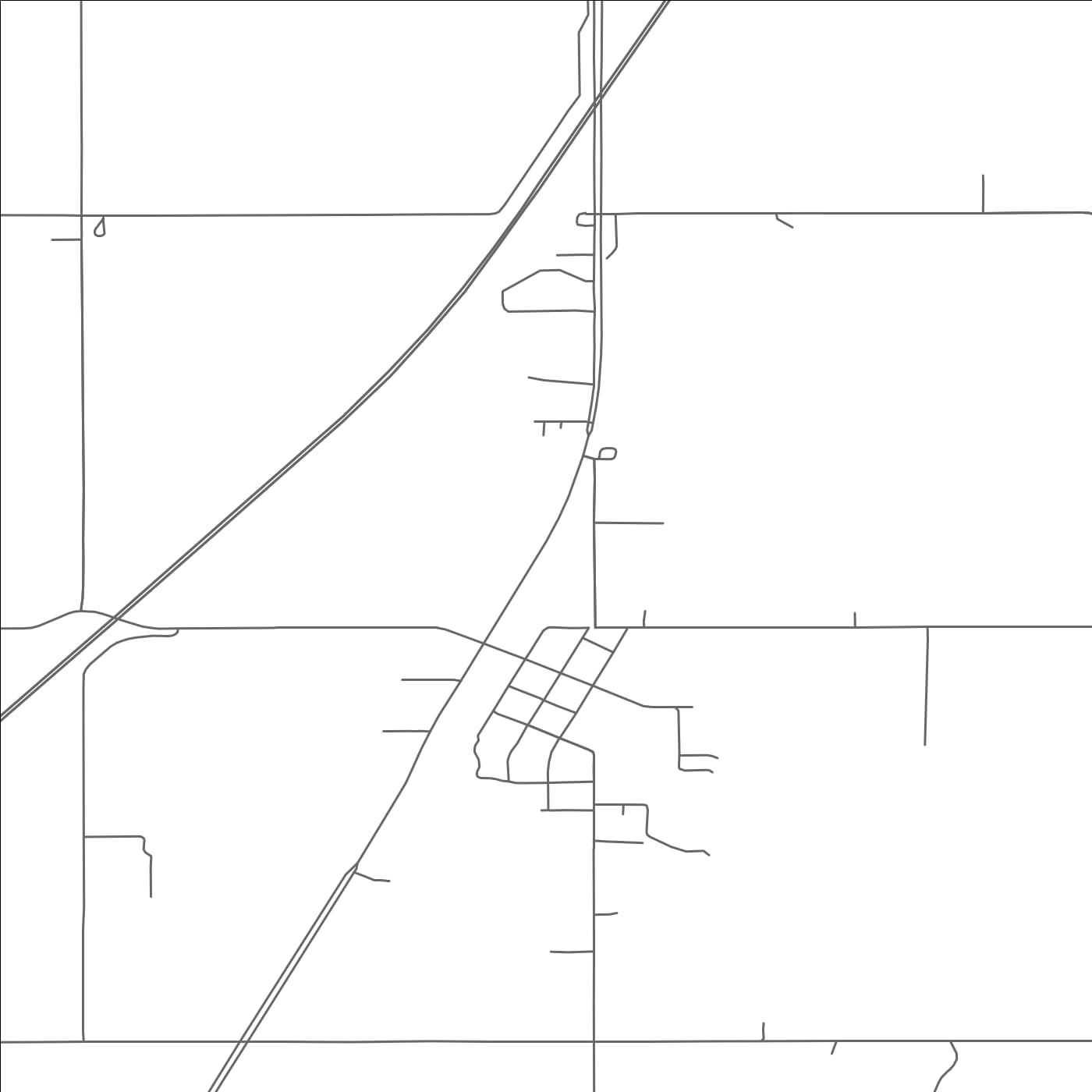 ROAD MAP OF BIG CABIN, OKLAHOMA BY MAPBAKES