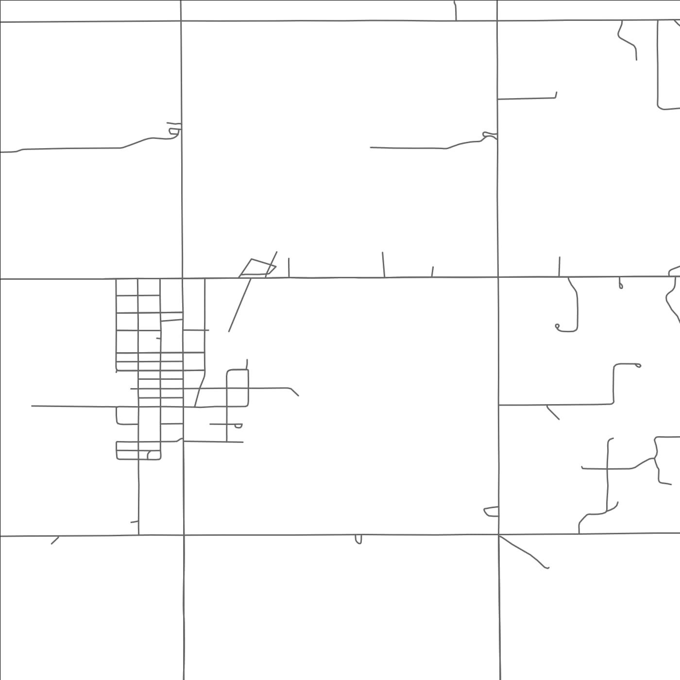 ROAD MAP OF BILLINGS, OKLAHOMA BY MAPBAKES