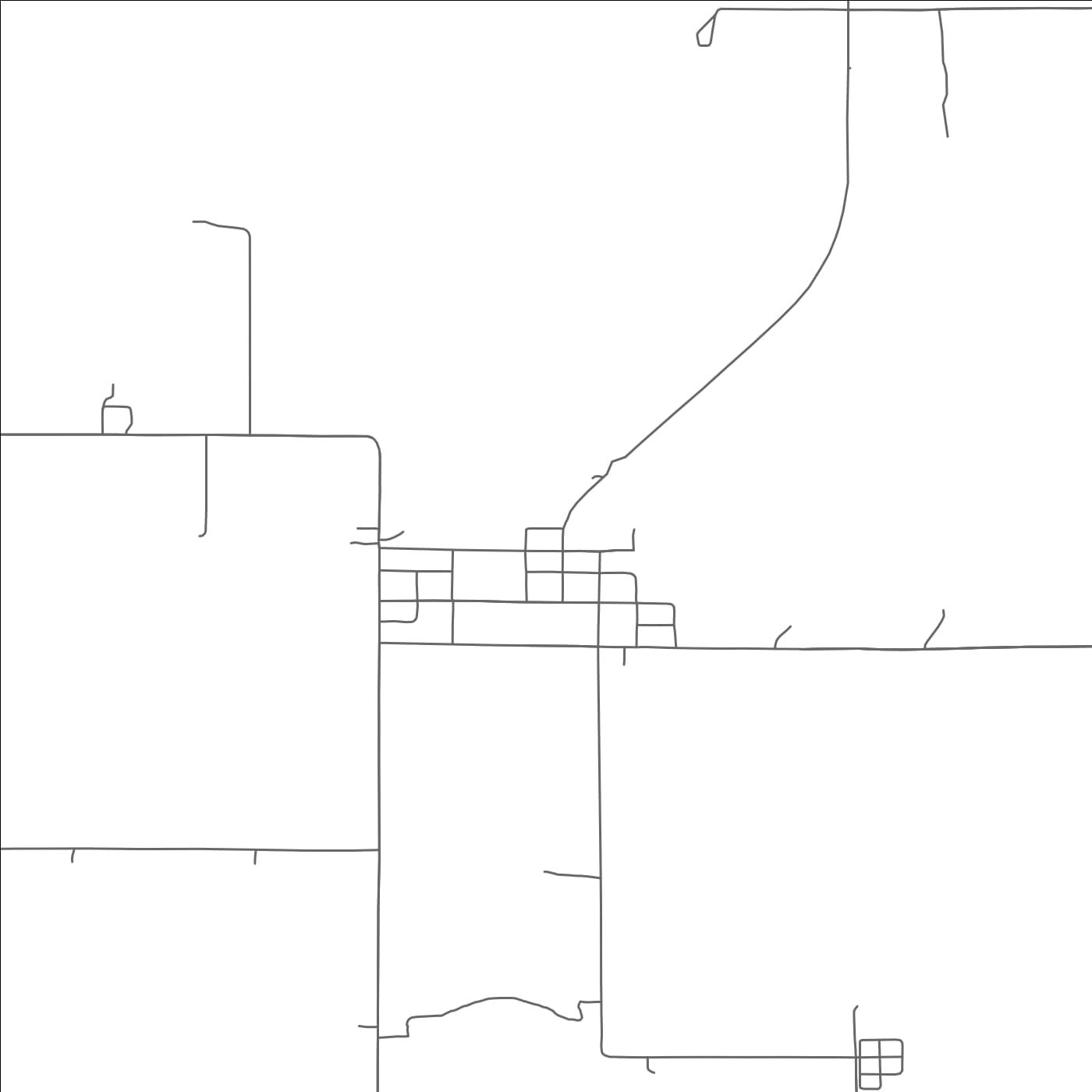 ROAD MAP OF BLACKBURN, OKLAHOMA BY MAPBAKES