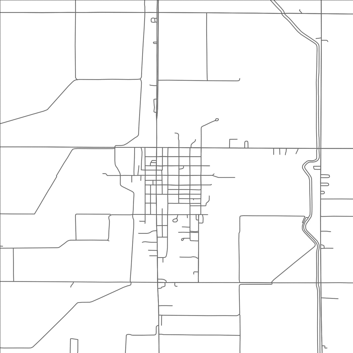 ROAD MAP OF BLAIR, OKLAHOMA BY MAPBAKES