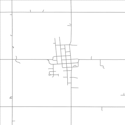 ROAD MAP OF BLUEJACKET, OKLAHOMA BY MAPBAKES