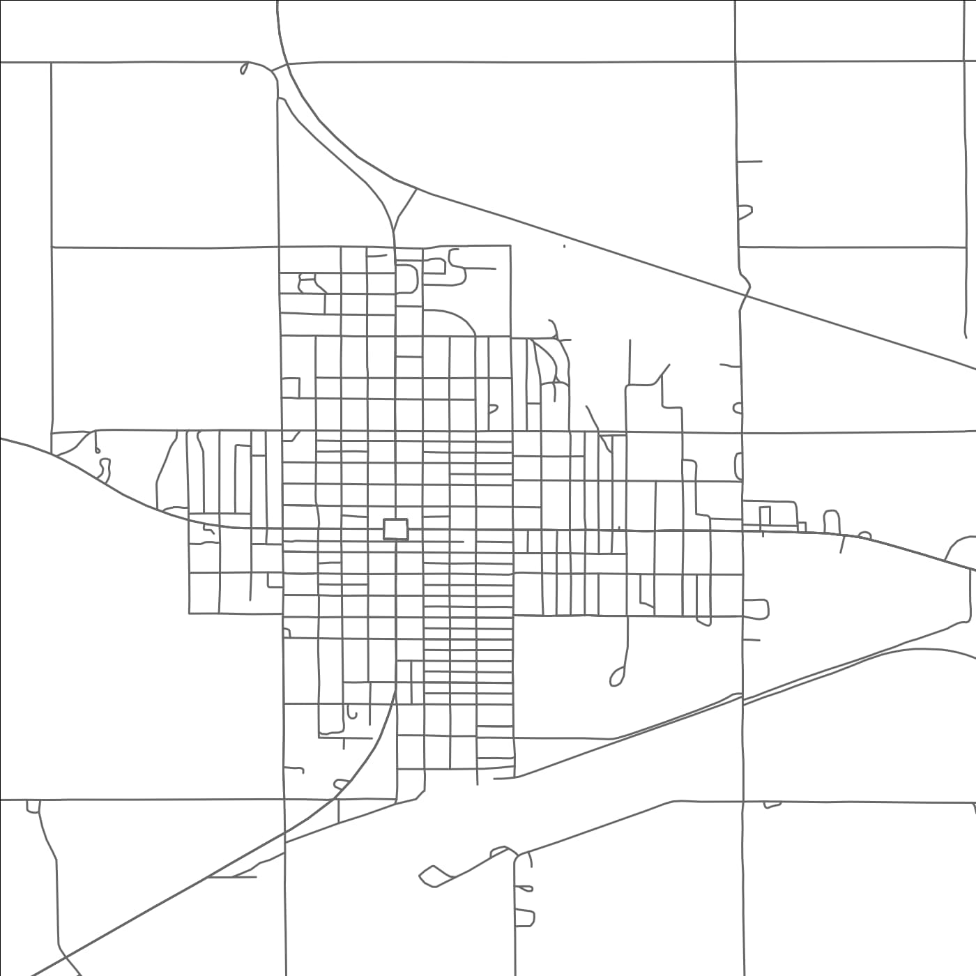 ROAD MAP OF BOISE CITY, OKLAHOMA BY MAPBAKES