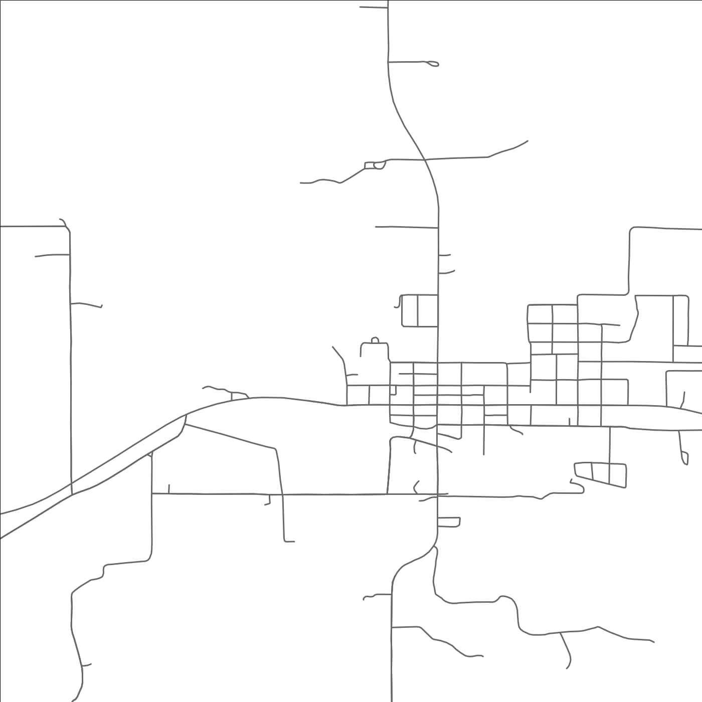 ROAD MAP OF BOKCHITO, OKLAHOMA BY MAPBAKES