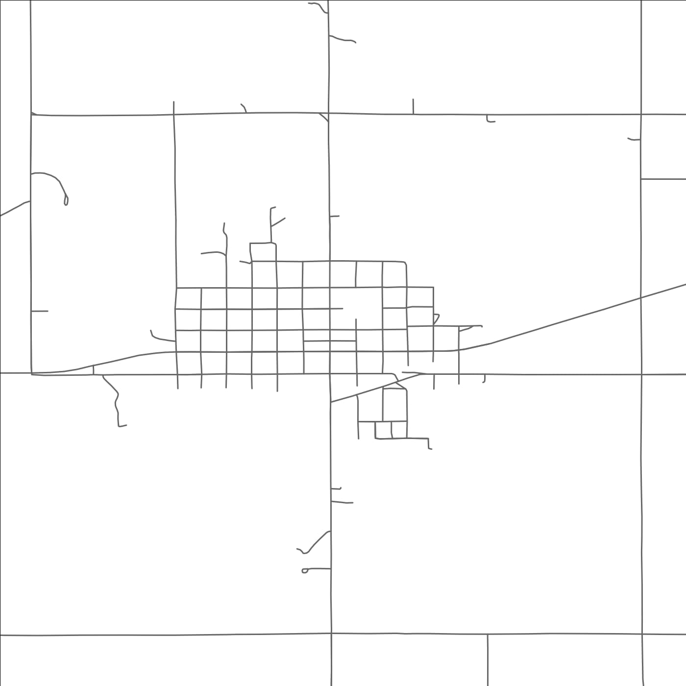 ROAD MAP OF BOSWELL, OKLAHOMA BY MAPBAKES