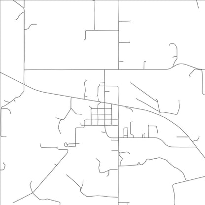 ROAD MAP OF BRADLEY, OKLAHOMA BY MAPBAKES