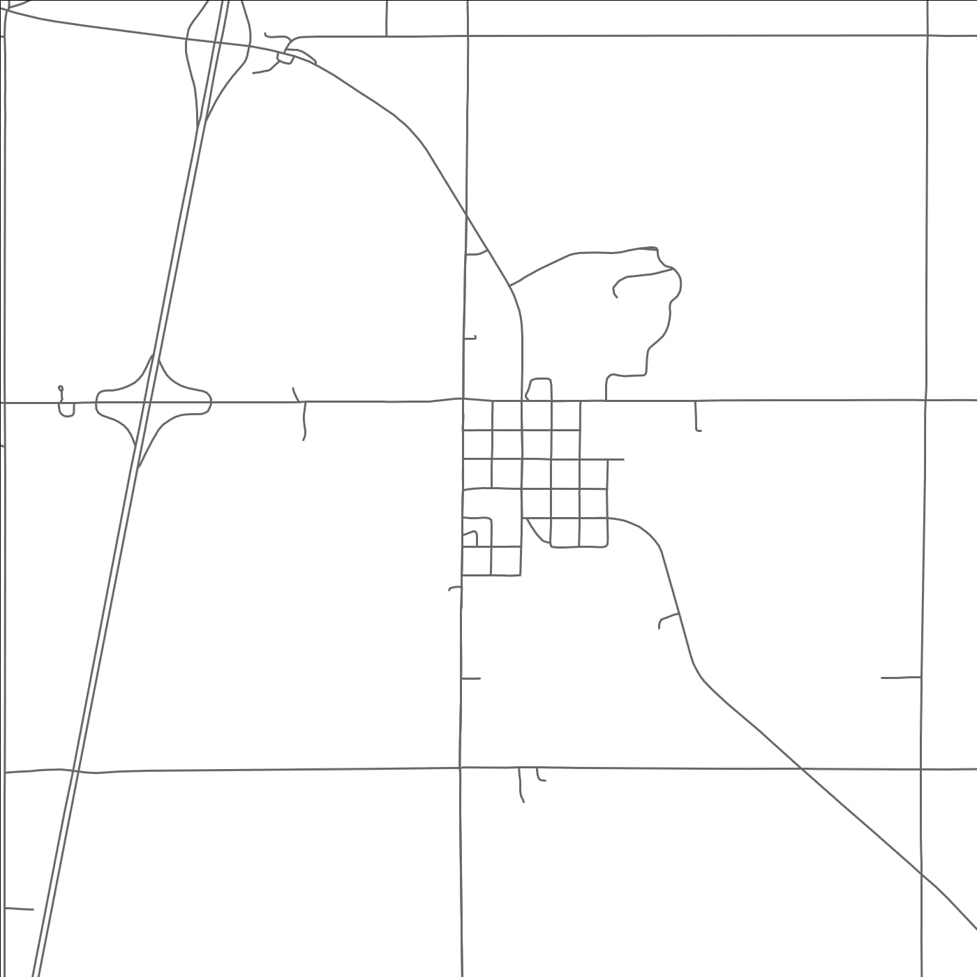 ROAD MAP OF BRAMAN, OKLAHOMA BY MAPBAKES