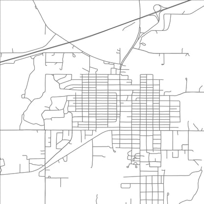 ROAD MAP OF BRISTOW, OKLAHOMA BY MAPBAKES