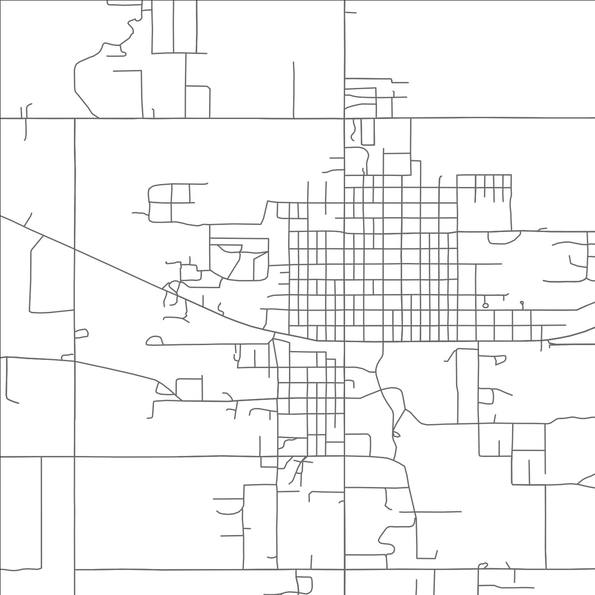 ROAD MAP OF BROKEN BOW, OKLAHOMA BY MAPBAKES