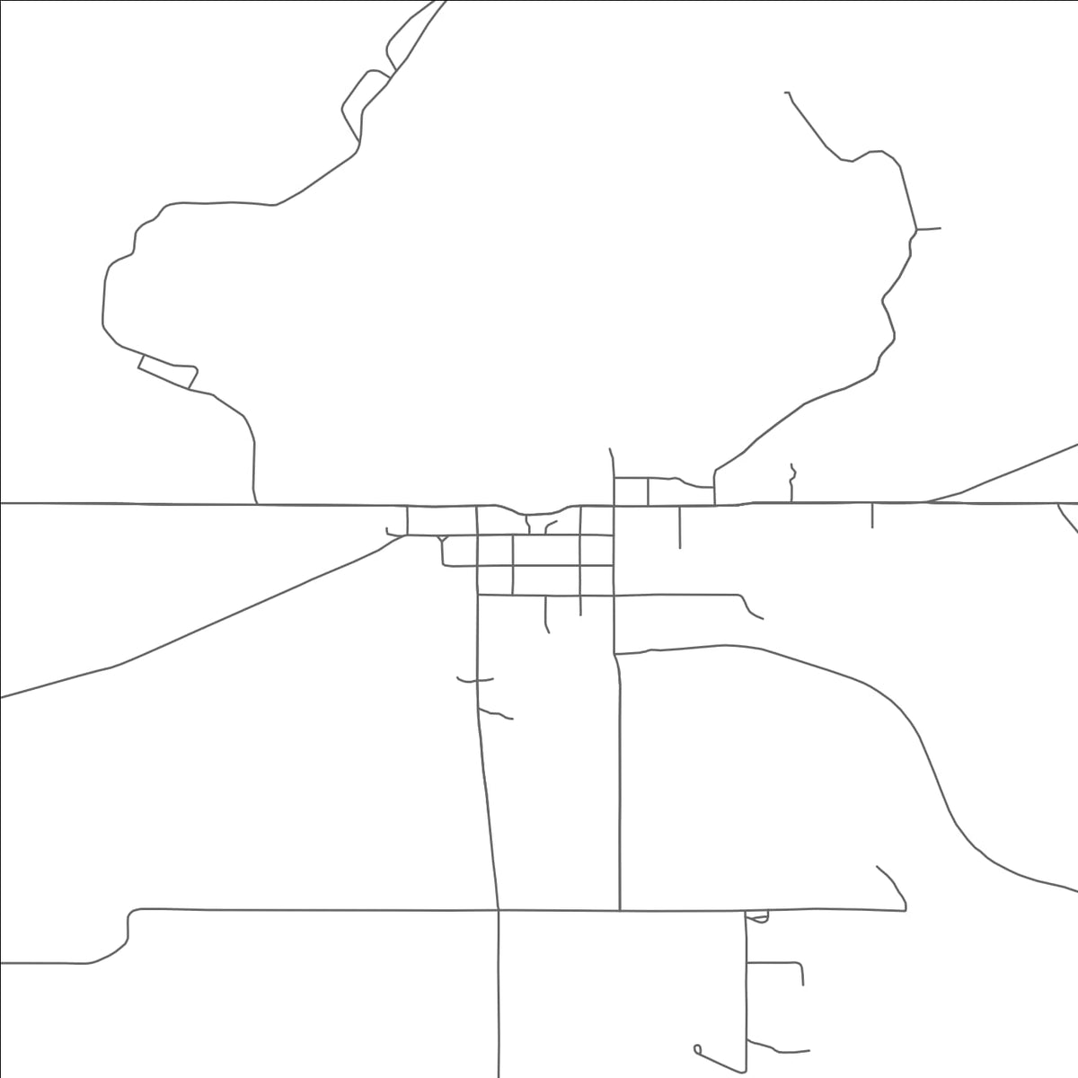ROAD MAP OF BROMIDE, OKLAHOMA BY MAPBAKES