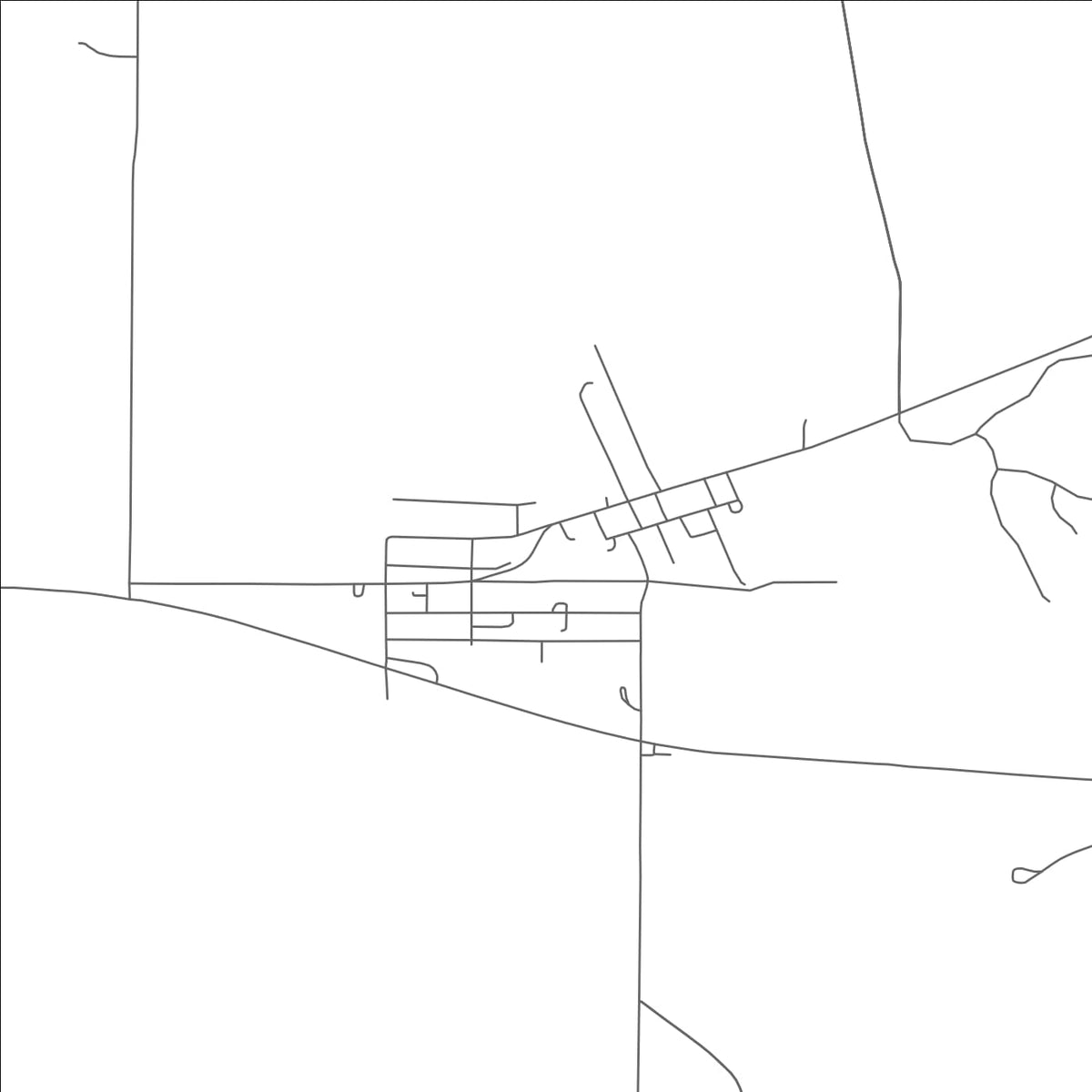 ROAD MAP OF BURBANK, OKLAHOMA BY MAPBAKES