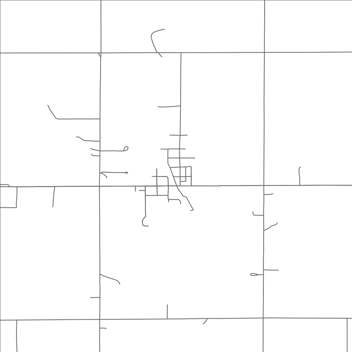 ROAD MAP OF BURLINGTON, OKLAHOMA BY MAPBAKES