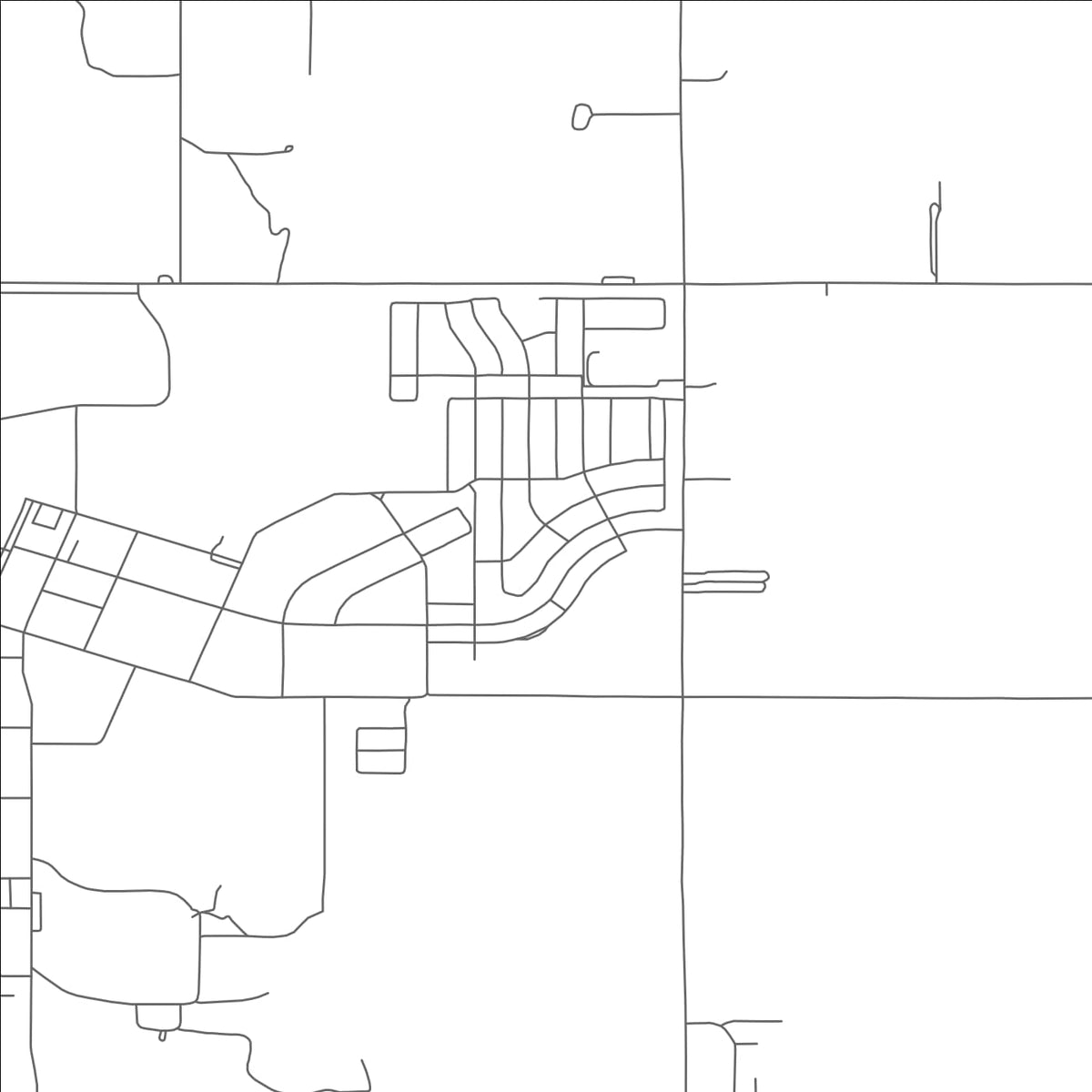 ROAD MAP OF BURNS FLAT, OKLAHOMA BY MAPBAKES
