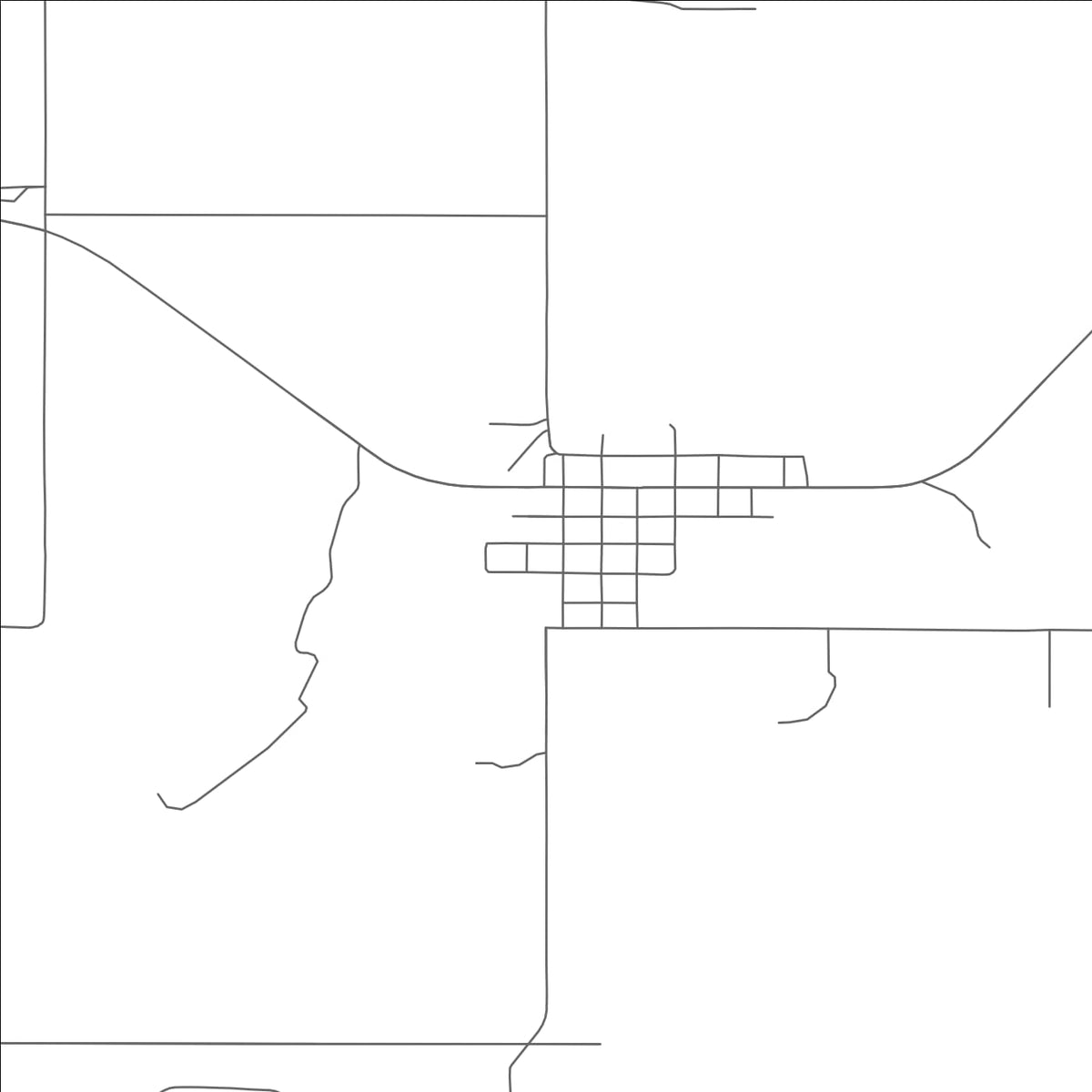 ROAD MAP OF BYARS, OKLAHOMA BY MAPBAKES