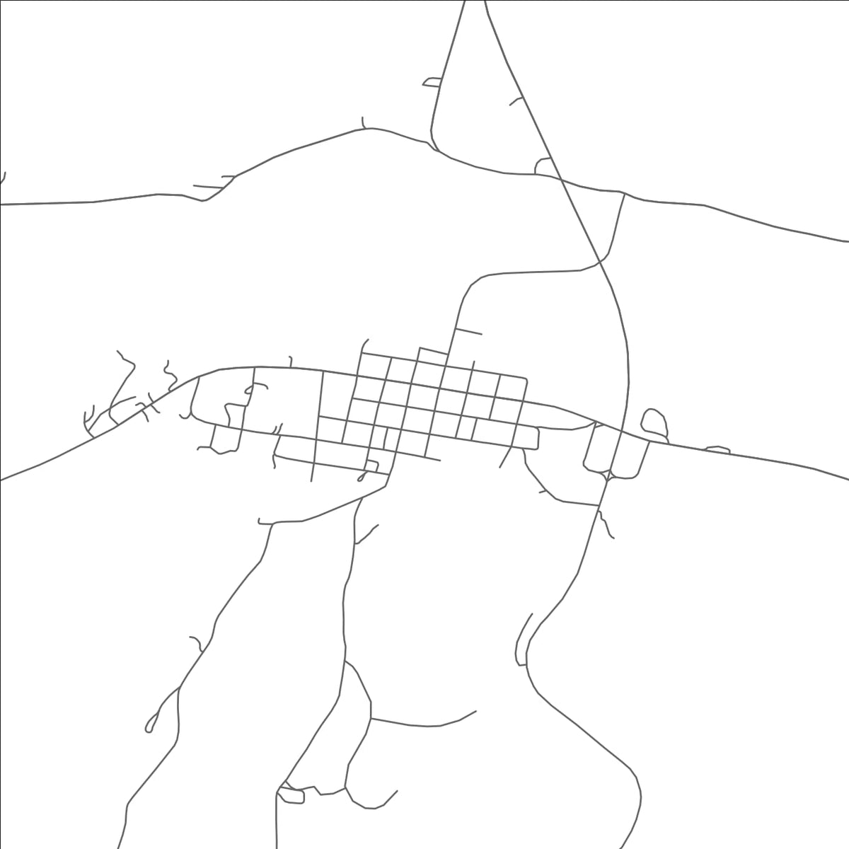 ROAD MAP OF CALVIN, OKLAHOMA BY MAPBAKES