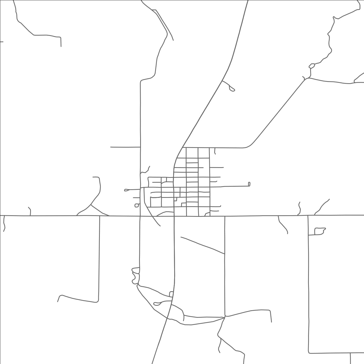 ROAD MAP OF CAMARGO, OKLAHOMA BY MAPBAKES