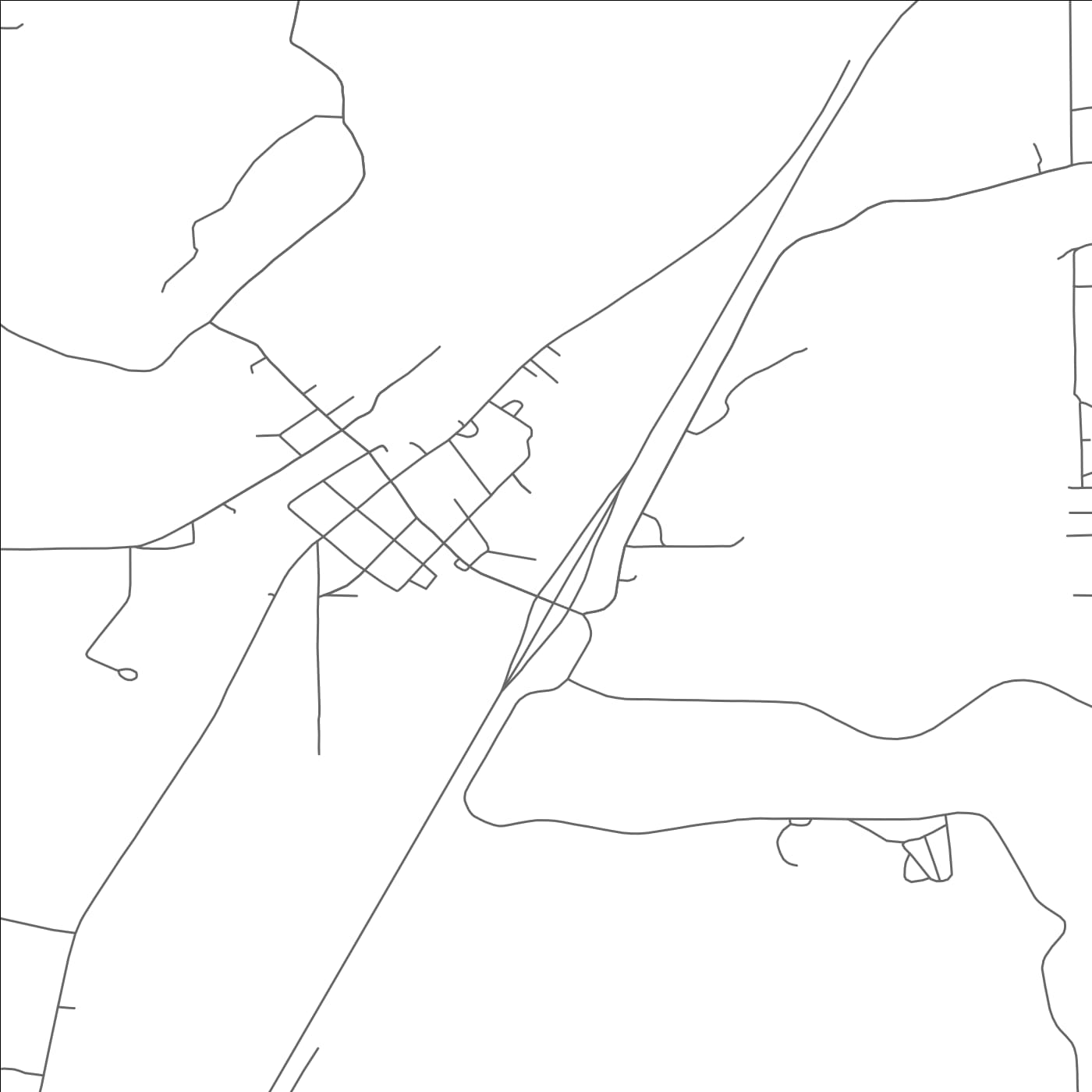 ROAD MAP OF CANADIAN, OKLAHOMA BY MAPBAKES