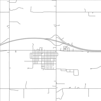 ROAD MAP OF CANUTE, OKLAHOMA BY MAPBAKES