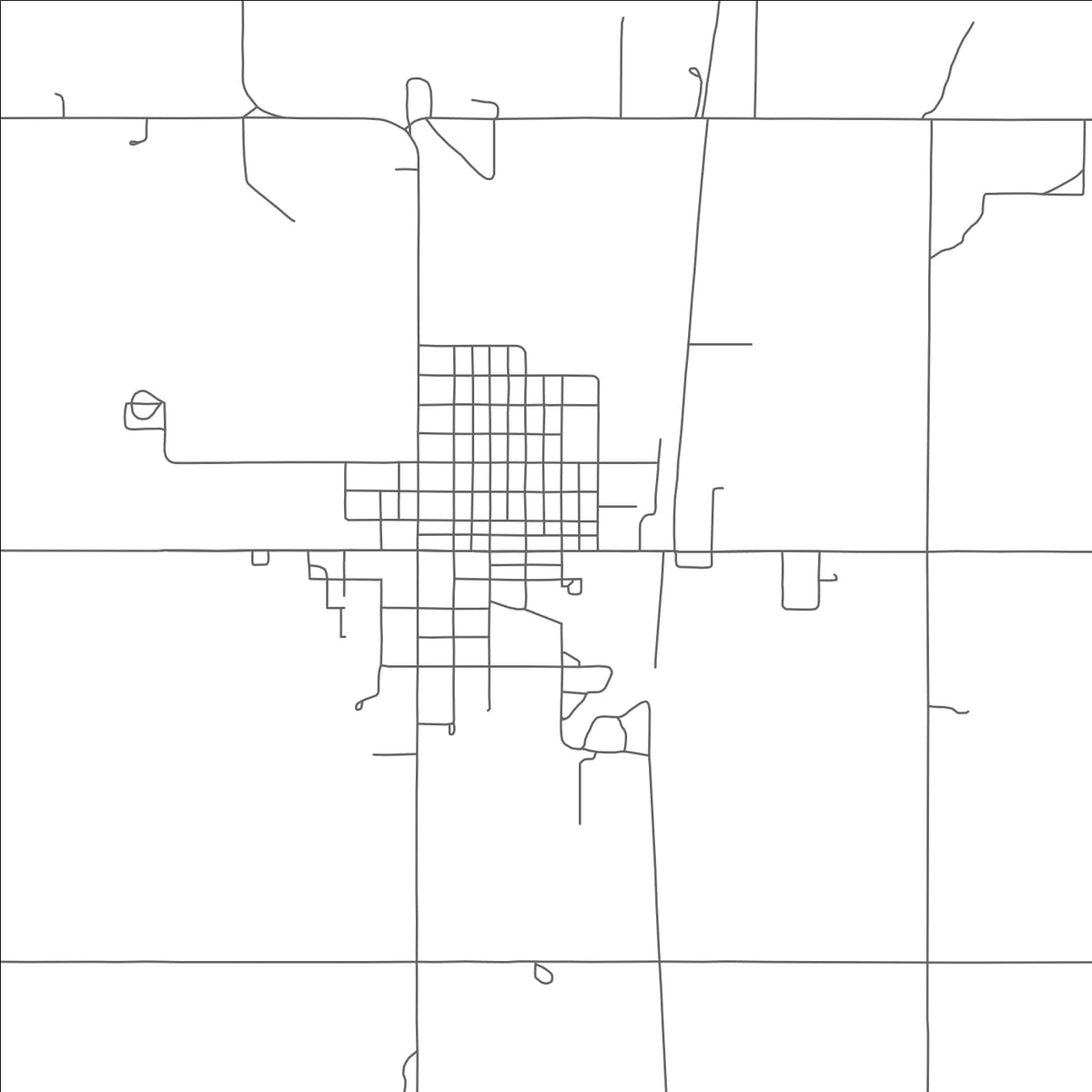 ROAD MAP OF CARMEN, OKLAHOMA BY MAPBAKES