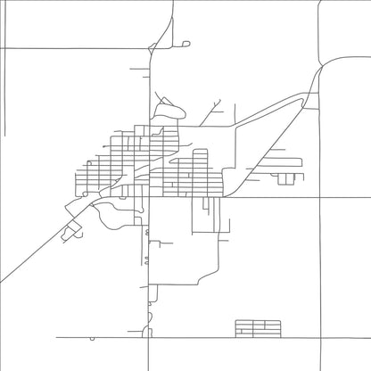 ROAD MAP OF CARNEGIE, OKLAHOMA BY MAPBAKES