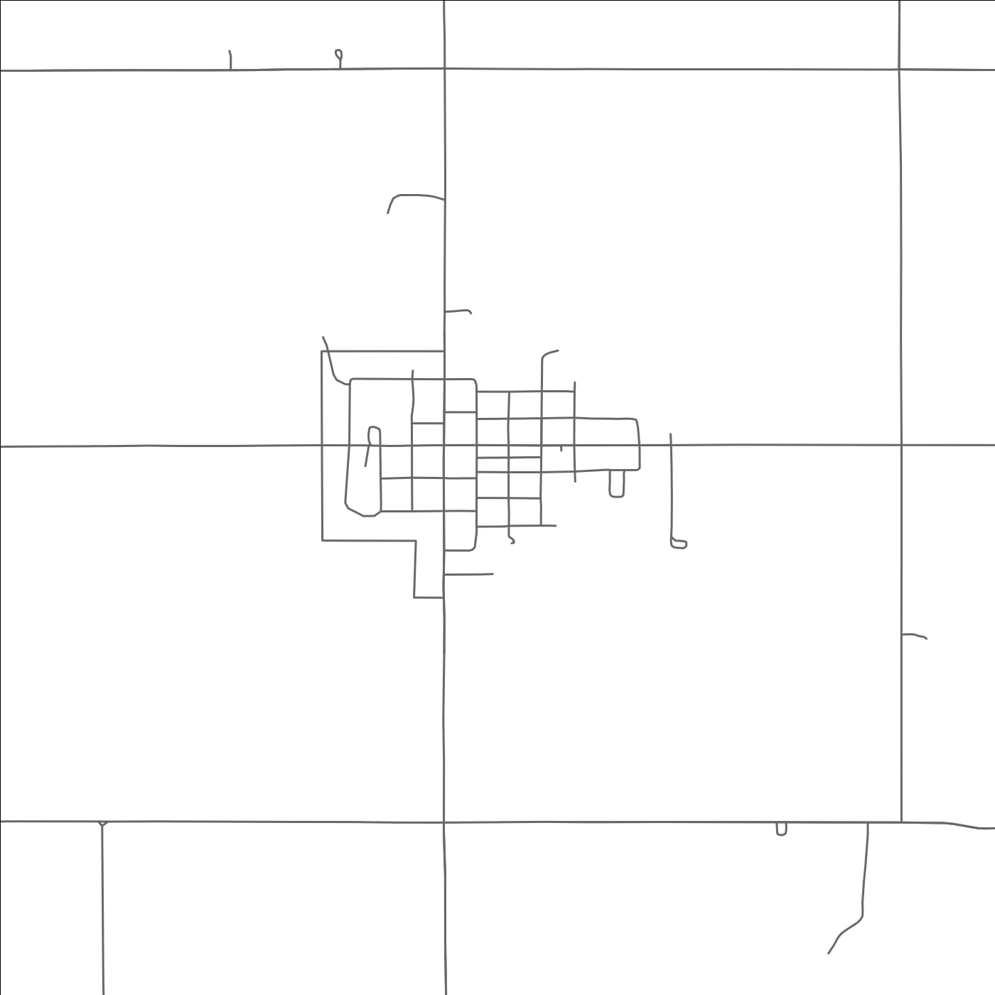 ROAD MAP OF CARTER, OKLAHOMA BY MAPBAKES