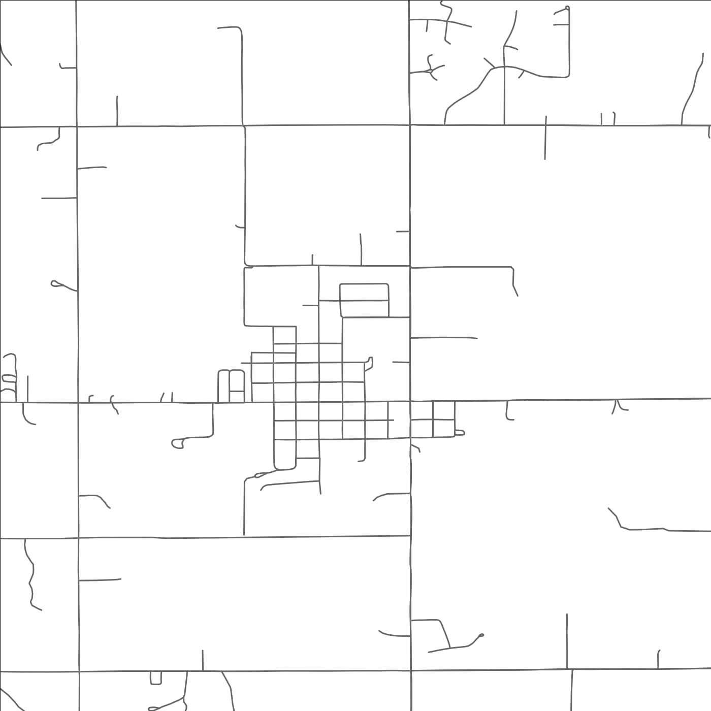 ROAD MAP OF CASHION, OKLAHOMA BY MAPBAKES