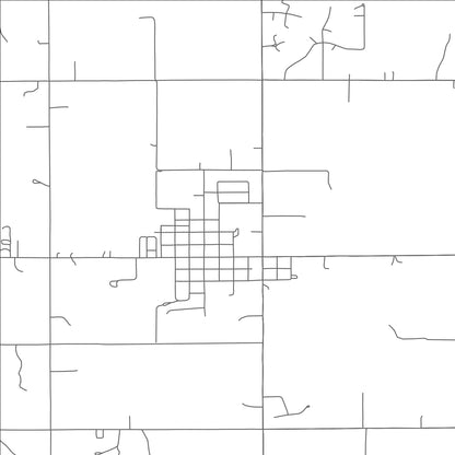 ROAD MAP OF CASHION, OKLAHOMA BY MAPBAKES