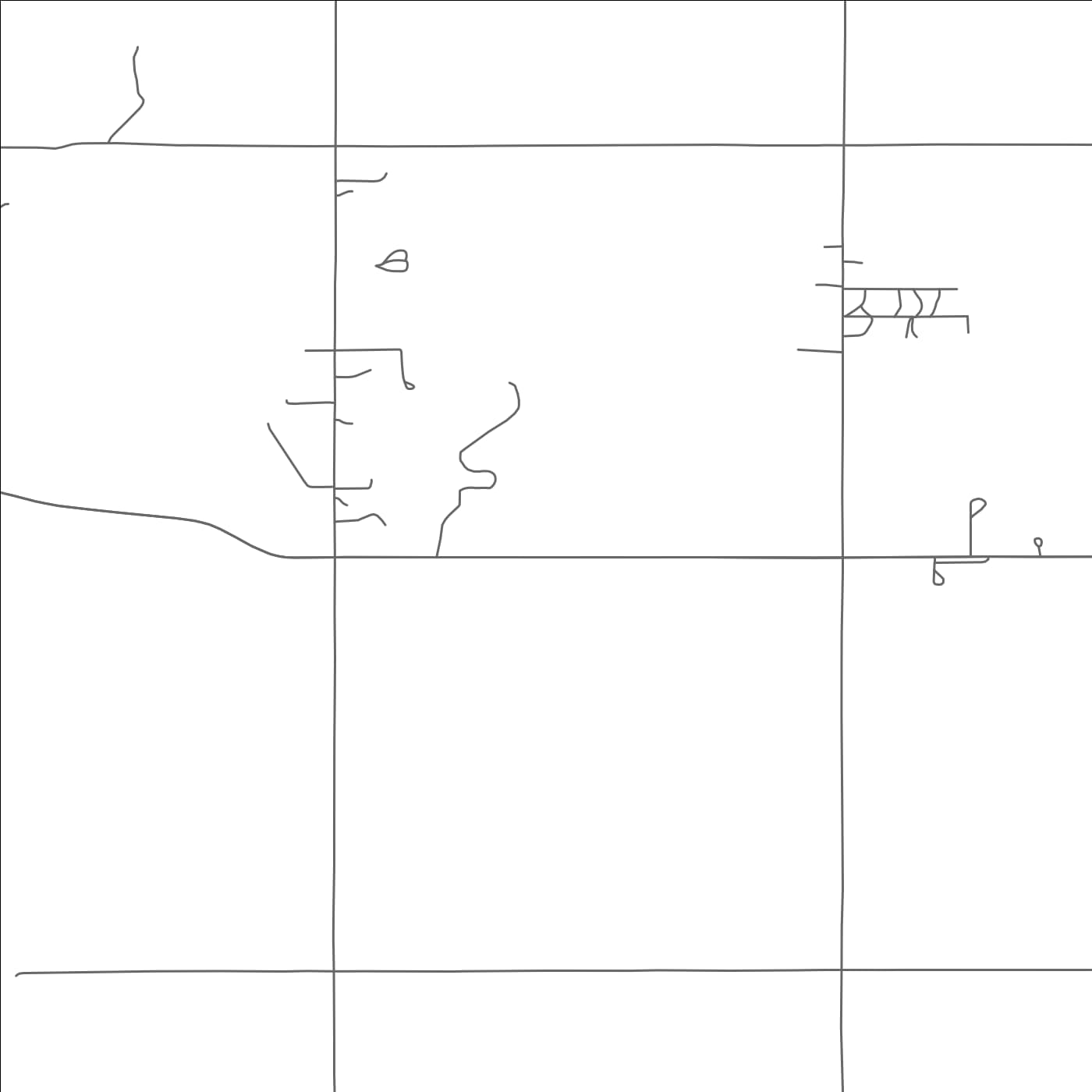 ROAD MAP OF CHANCE, OKLAHOMA BY MAPBAKES