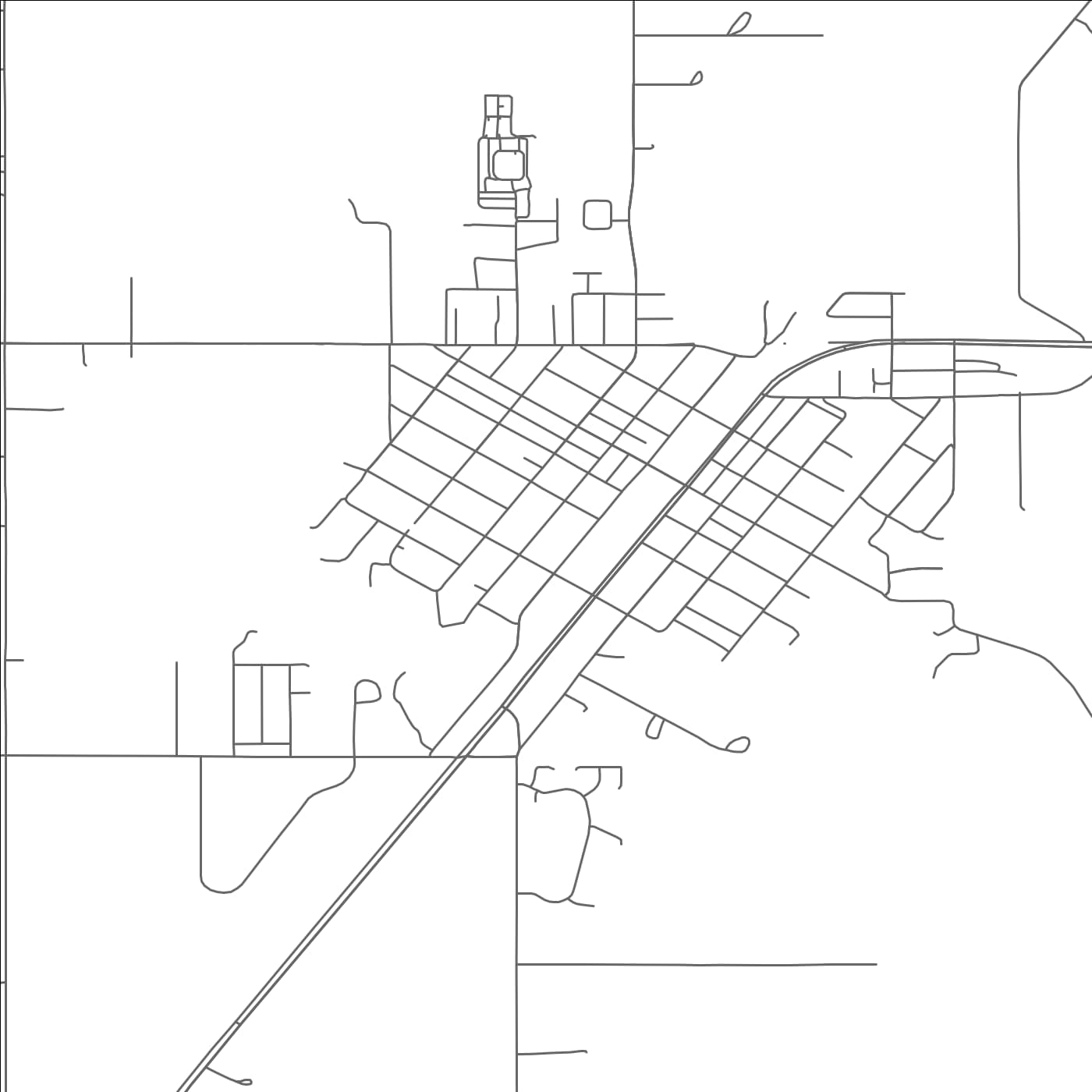 ROAD MAP OF CHELSEA, OKLAHOMA BY MAPBAKES