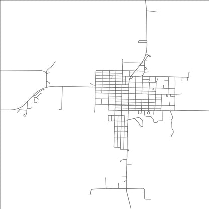 ROAD MAP OF CHEYENNE, OKLAHOMA BY MAPBAKES