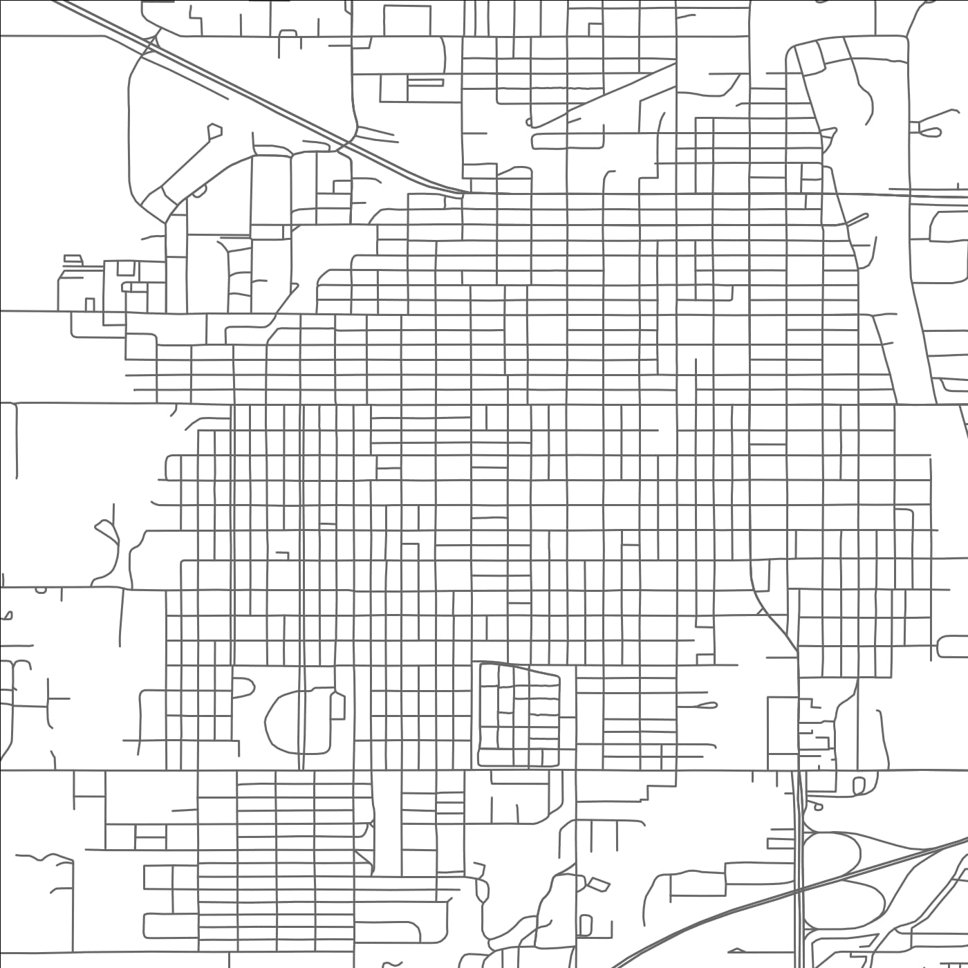 ROAD MAP OF CHICKASHA, OKLAHOMA BY MAPBAKES