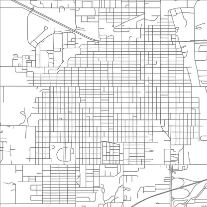 ROAD MAP OF CHICKASHA, OKLAHOMA BY MAPBAKES