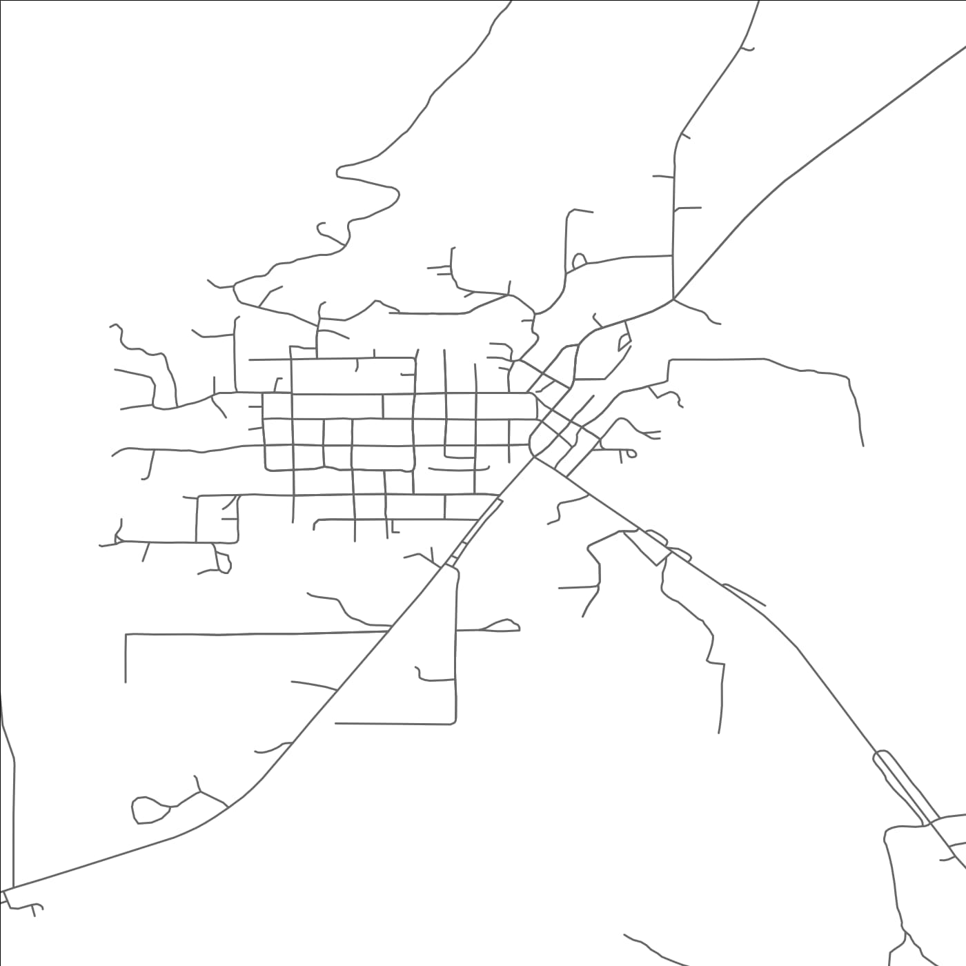 ROAD MAP OF CLAYTON, OKLAHOMA BY MAPBAKES