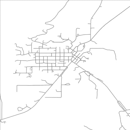 ROAD MAP OF CLAYTON, OKLAHOMA BY MAPBAKES