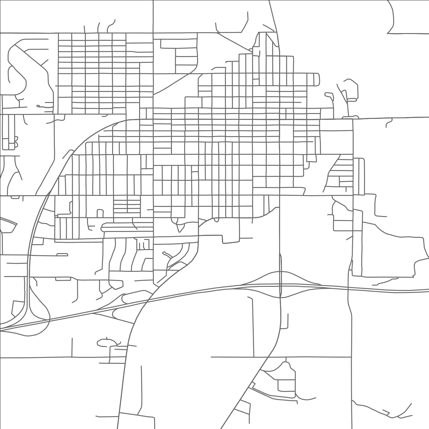 ROAD MAP OF CLINTON, OKLAHOMA BY MAPBAKES