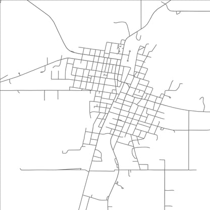 ROAD MAP OF COALGATE, OKLAHOMA BY MAPBAKES