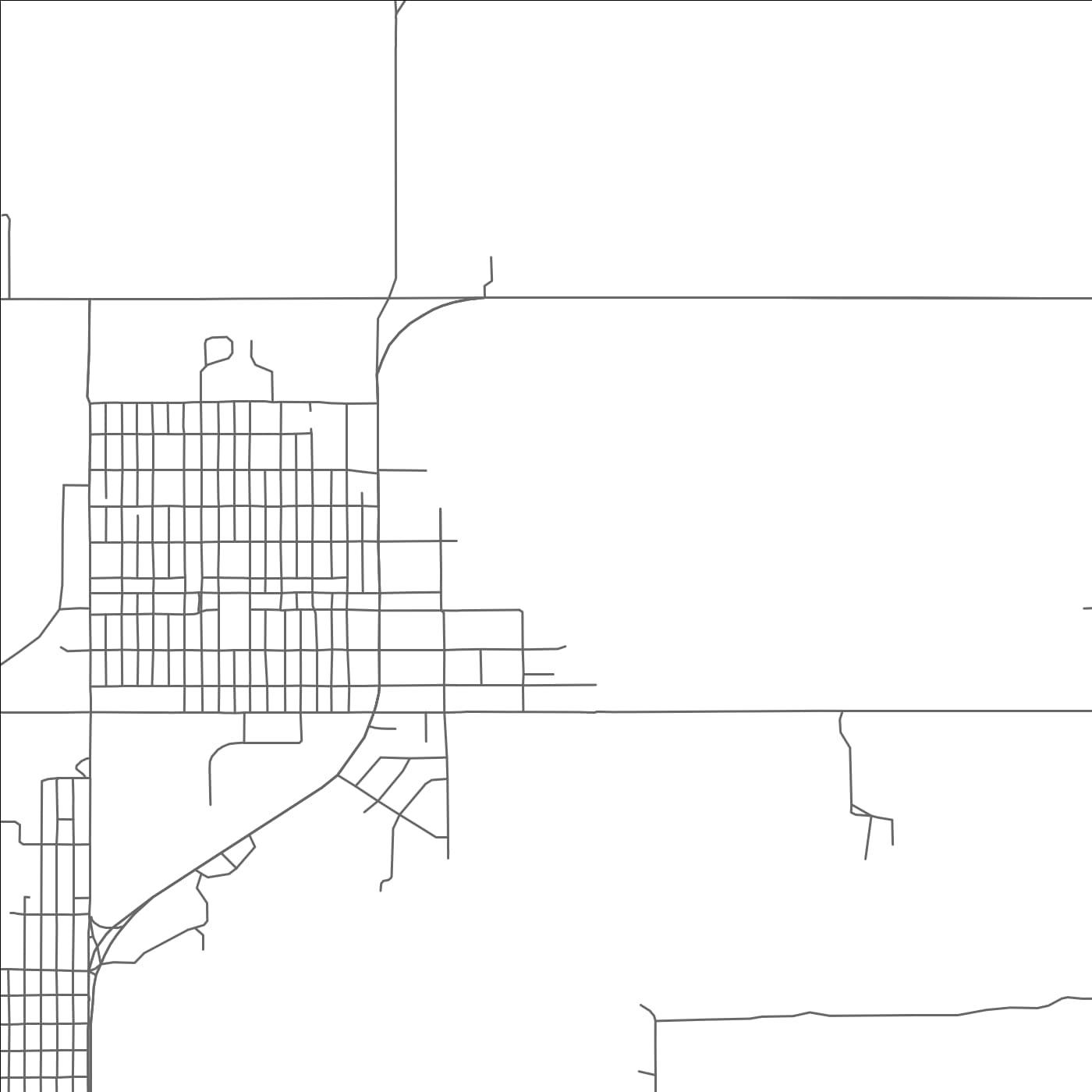 ROAD MAP OF COMMERCE, OKLAHOMA BY MAPBAKES